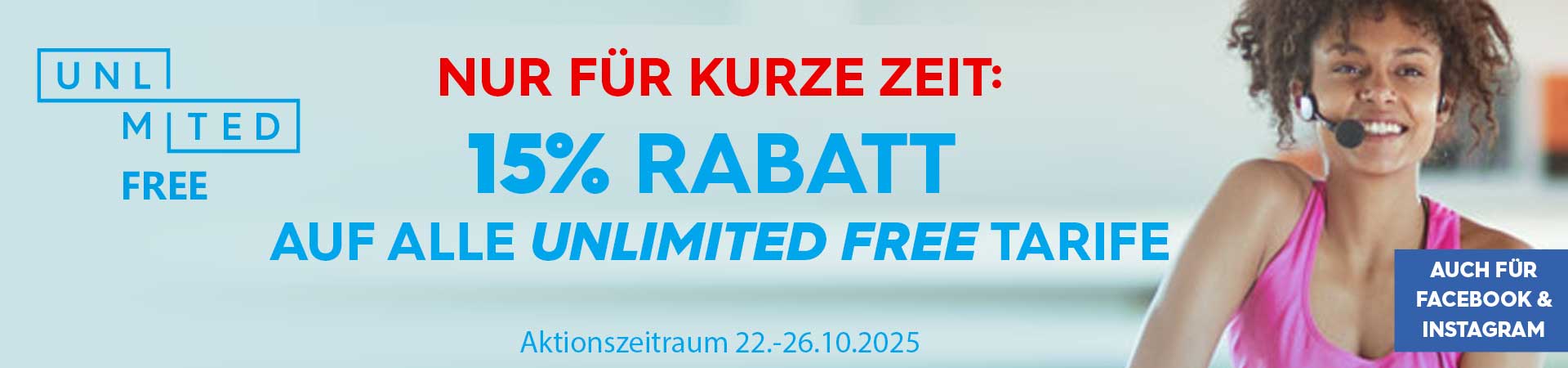 15% Unlimited Free
