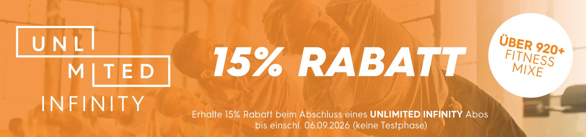 15% Rabatt Unlimited Infinity - DE
