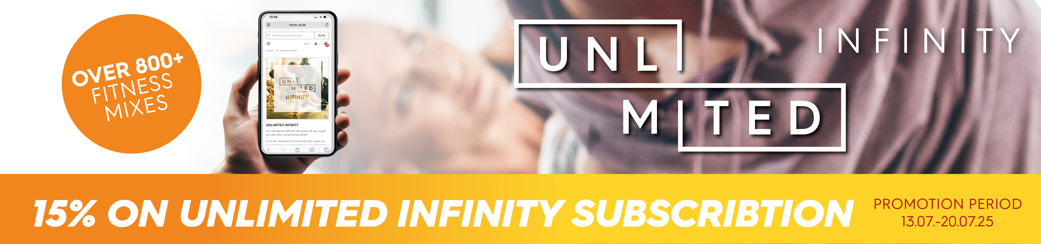 15% on UNLIMITED INFINITY